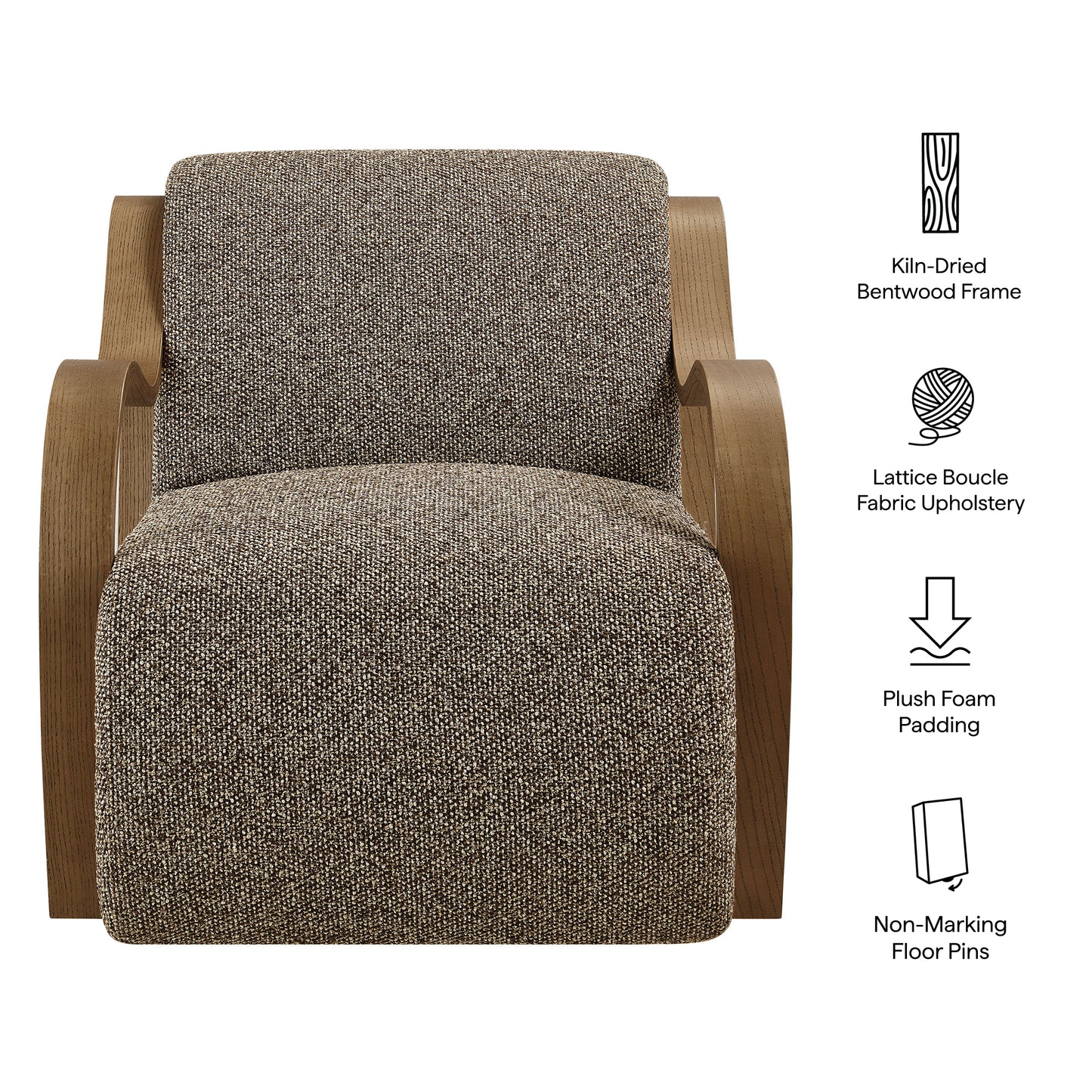 Atrium Lattice Boucle Accent Armchair by Modway
