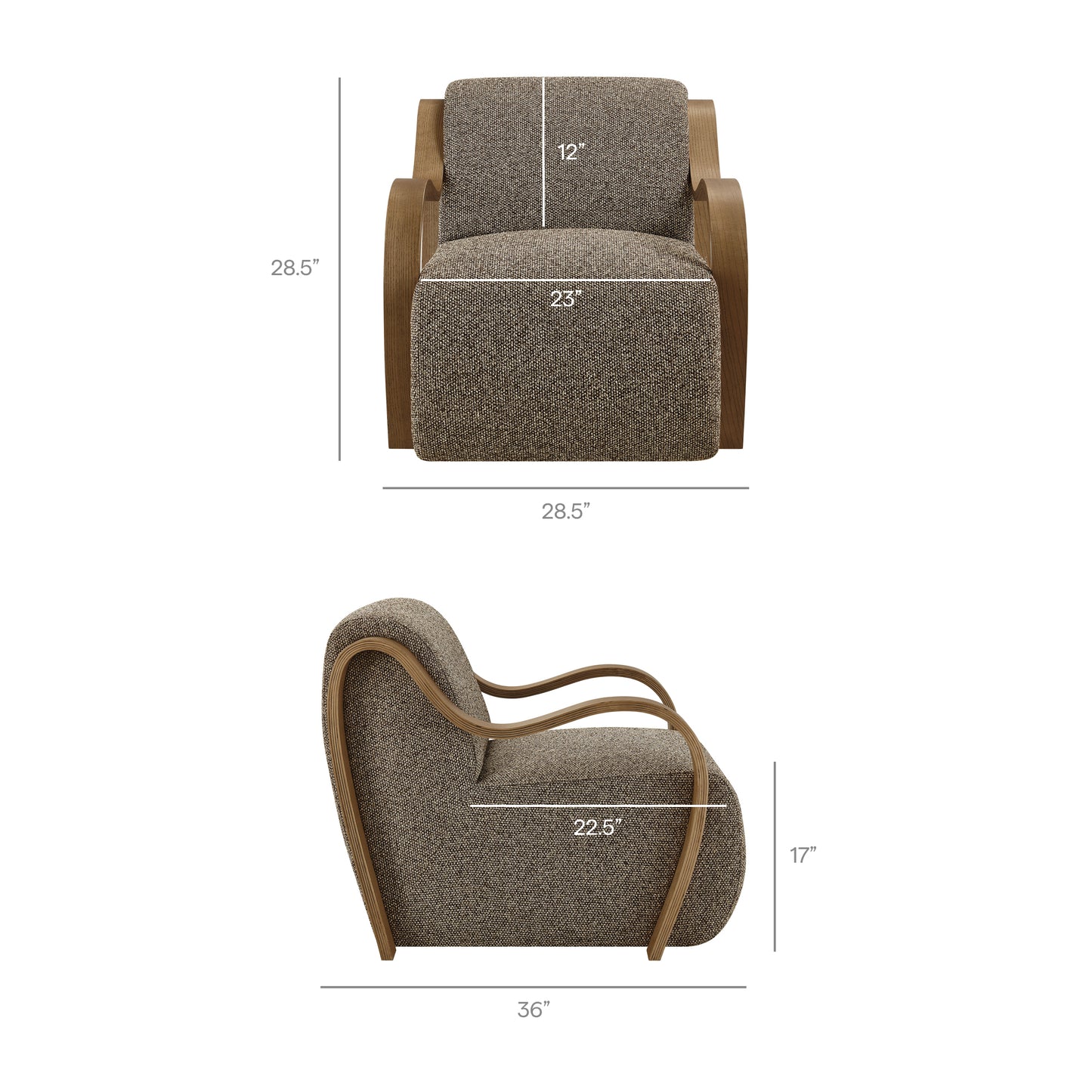 Atrium Lattice Boucle Accent Armchair by Modway