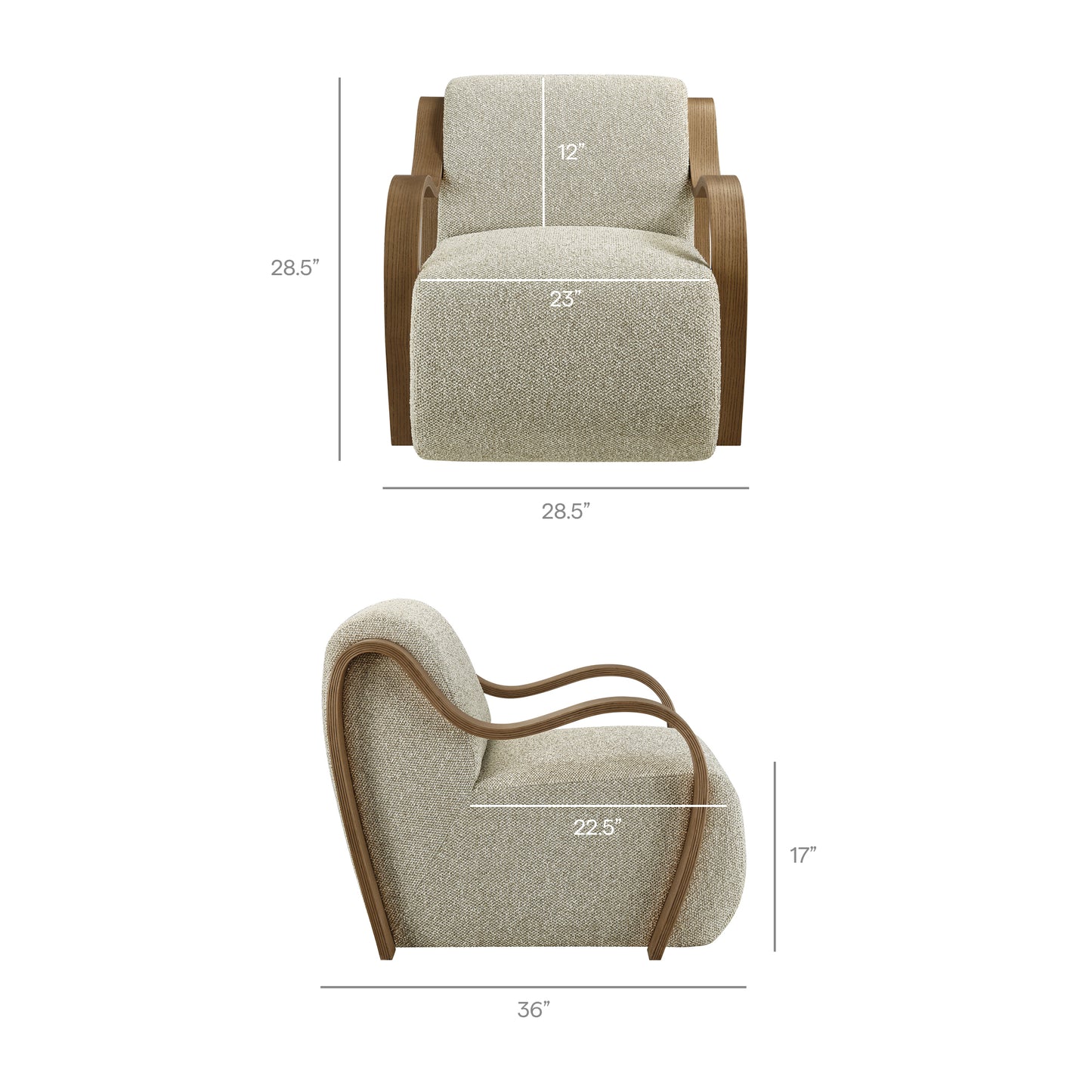 Atrium Lattice Boucle Accent Armchair by Modway