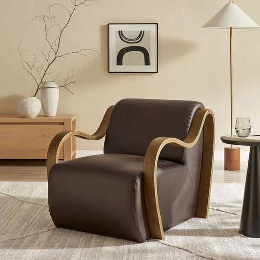 Atrium Vegan Leather Accent Armchair by Modway