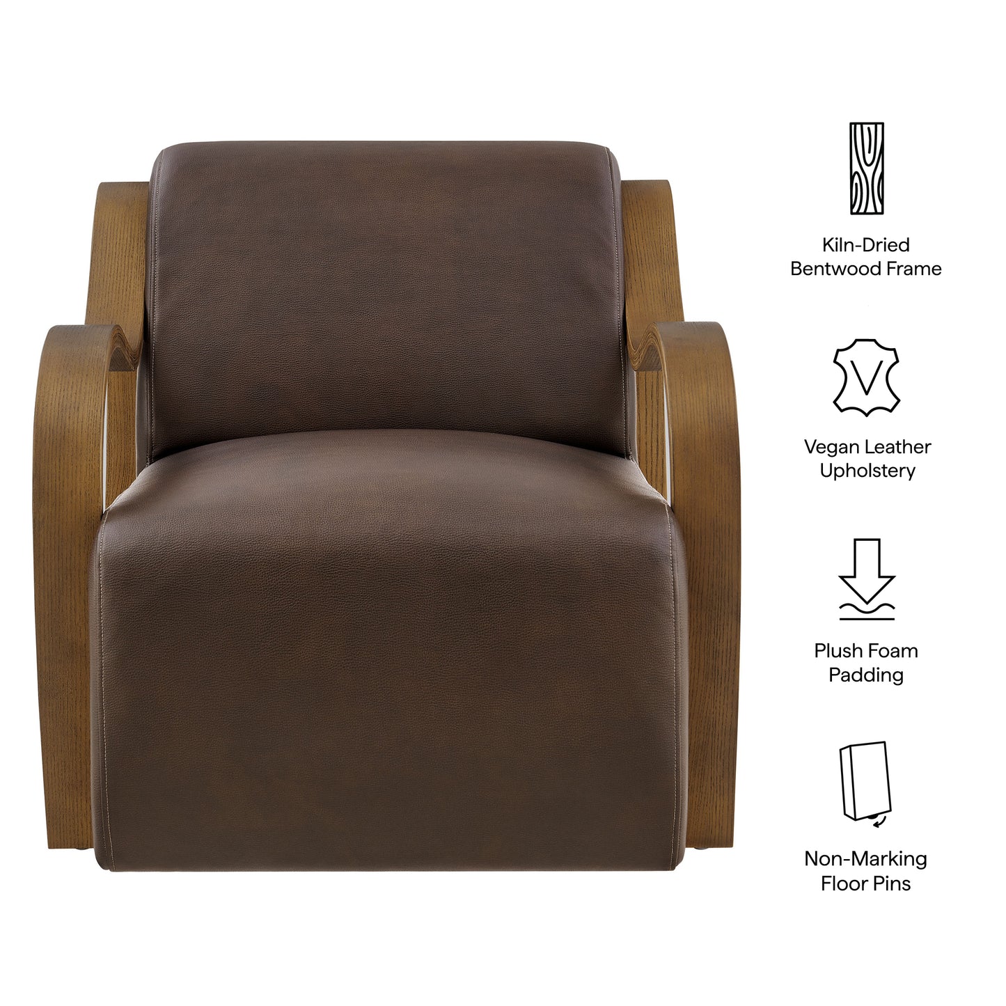 Atrium Vegan Leather Accent Armchair by Modway