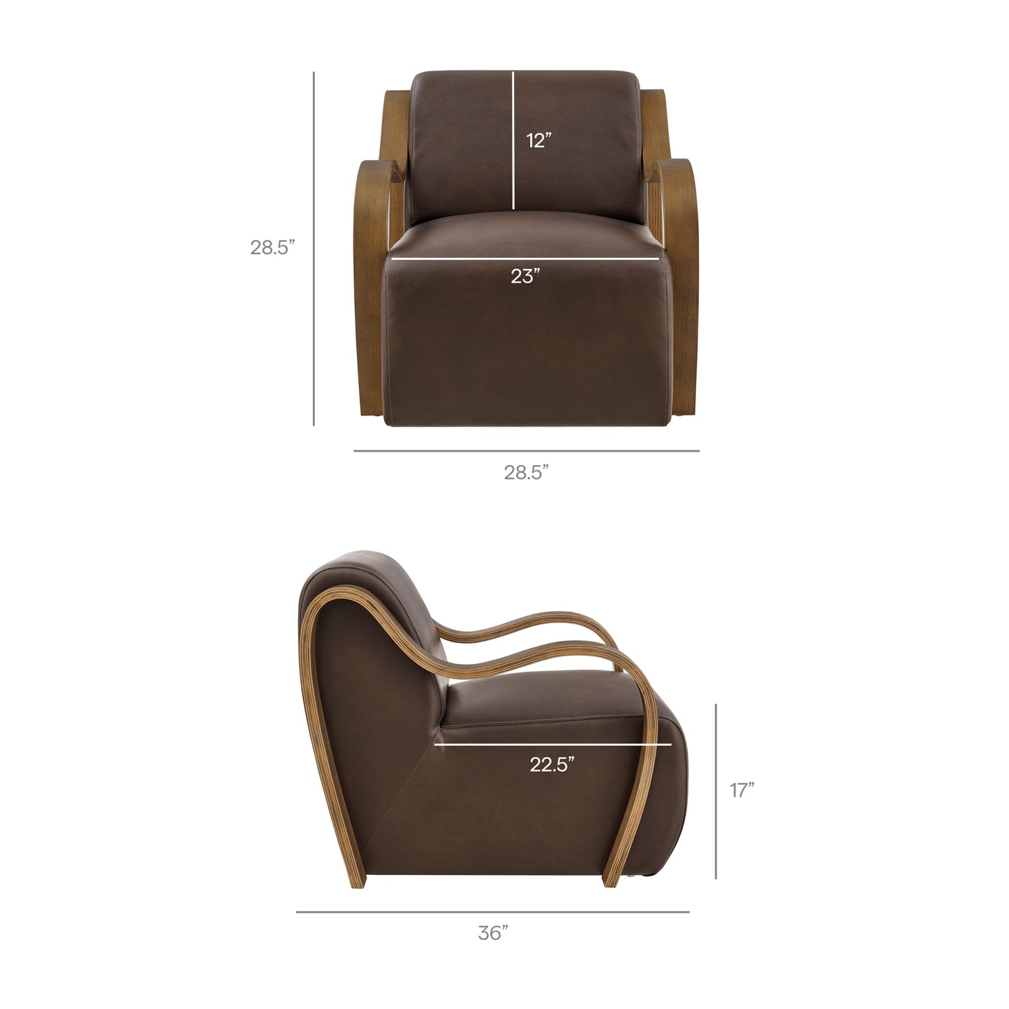 Atrium Vegan Leather Accent Armchair by Modway