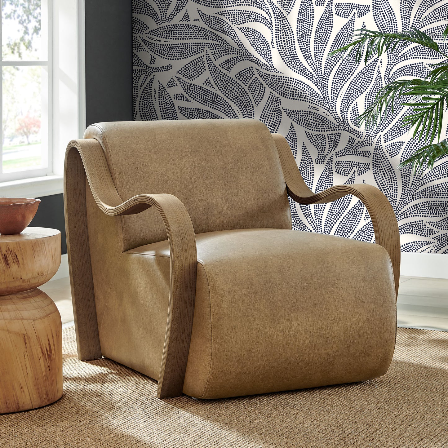 Atrium Vegan Leather Accent Armchair by Modway