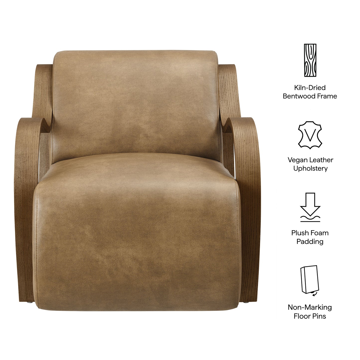 Atrium Vegan Leather Accent Armchair by Modway
