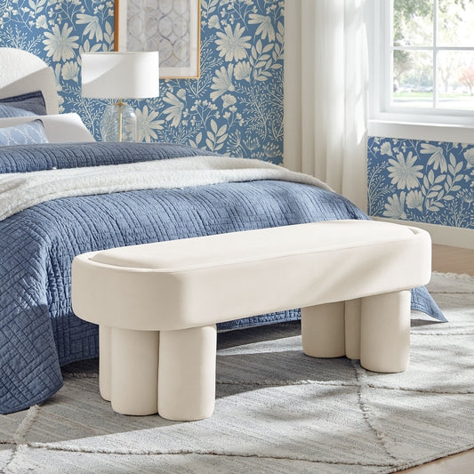 Mossi Oval Performance Velvet Accent Bench by Modway