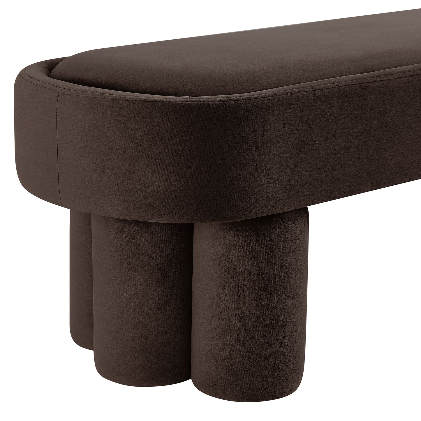 Mossi Oval Performance Velvet Accent Bench by Modway
