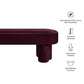 Mossi Oval Performance Velvet Accent Bench by Modway
