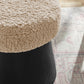 Ketra Round Faux Shearling Ottoman Footstool by Modway