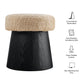 Ketra Round Faux Shearling Ottoman Footstool by Modway