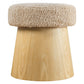 Ketra Round Faux Shearling Ottoman Footstool by Modway