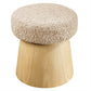 Ketra Round Faux Shearling Ottoman Footstool by Modway