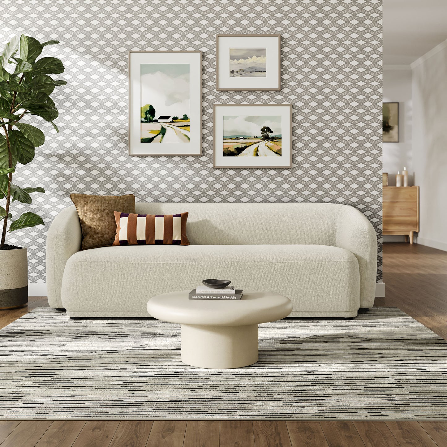 Monica 88 Inch Boucle Fabric Sofa by Modway