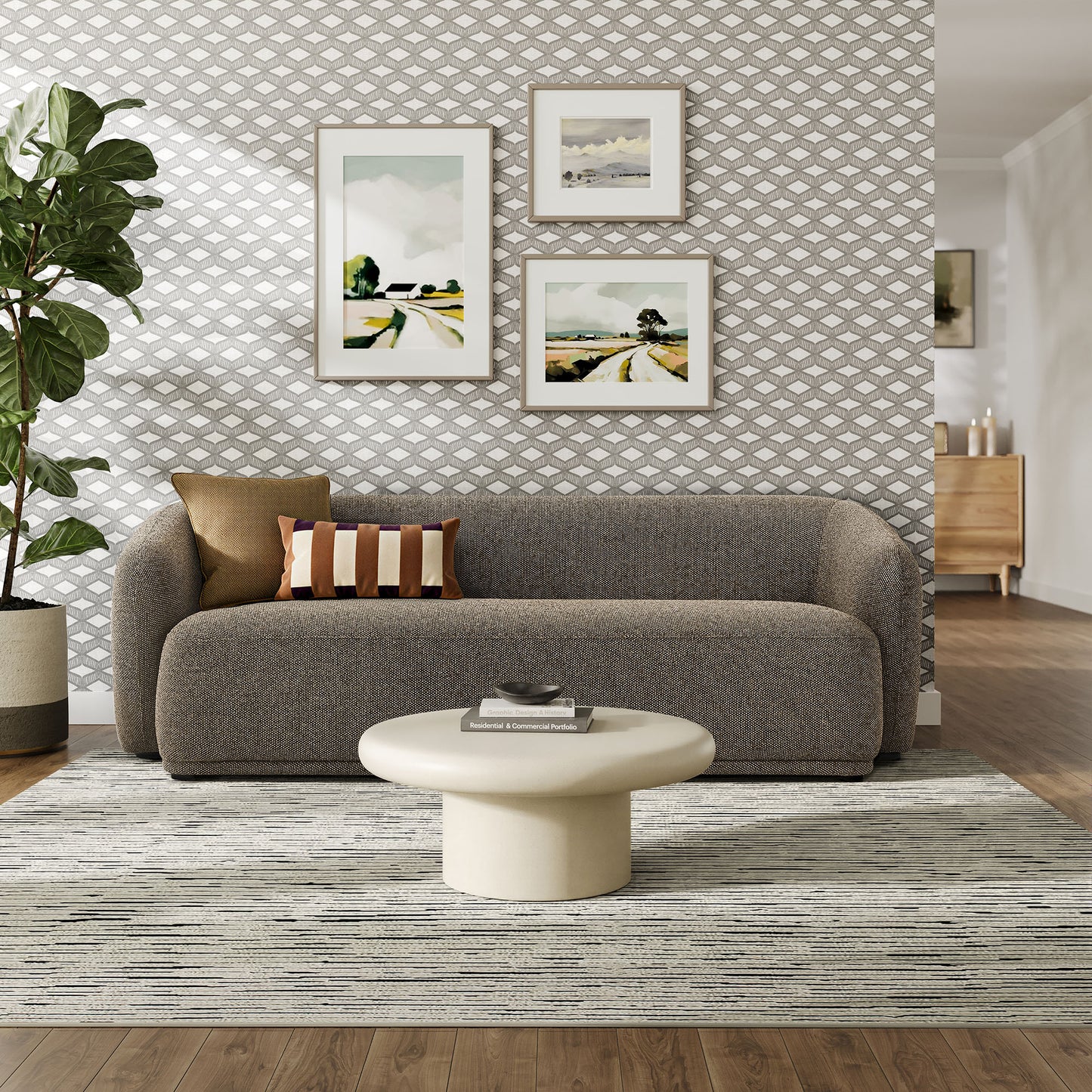 Monica 88 Inch Boucle Fabric Sofa by Modway
