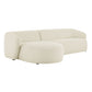 Monica 2 Piece Left Facing Boucle Fabric Modular Sofa with Chaise by Modway