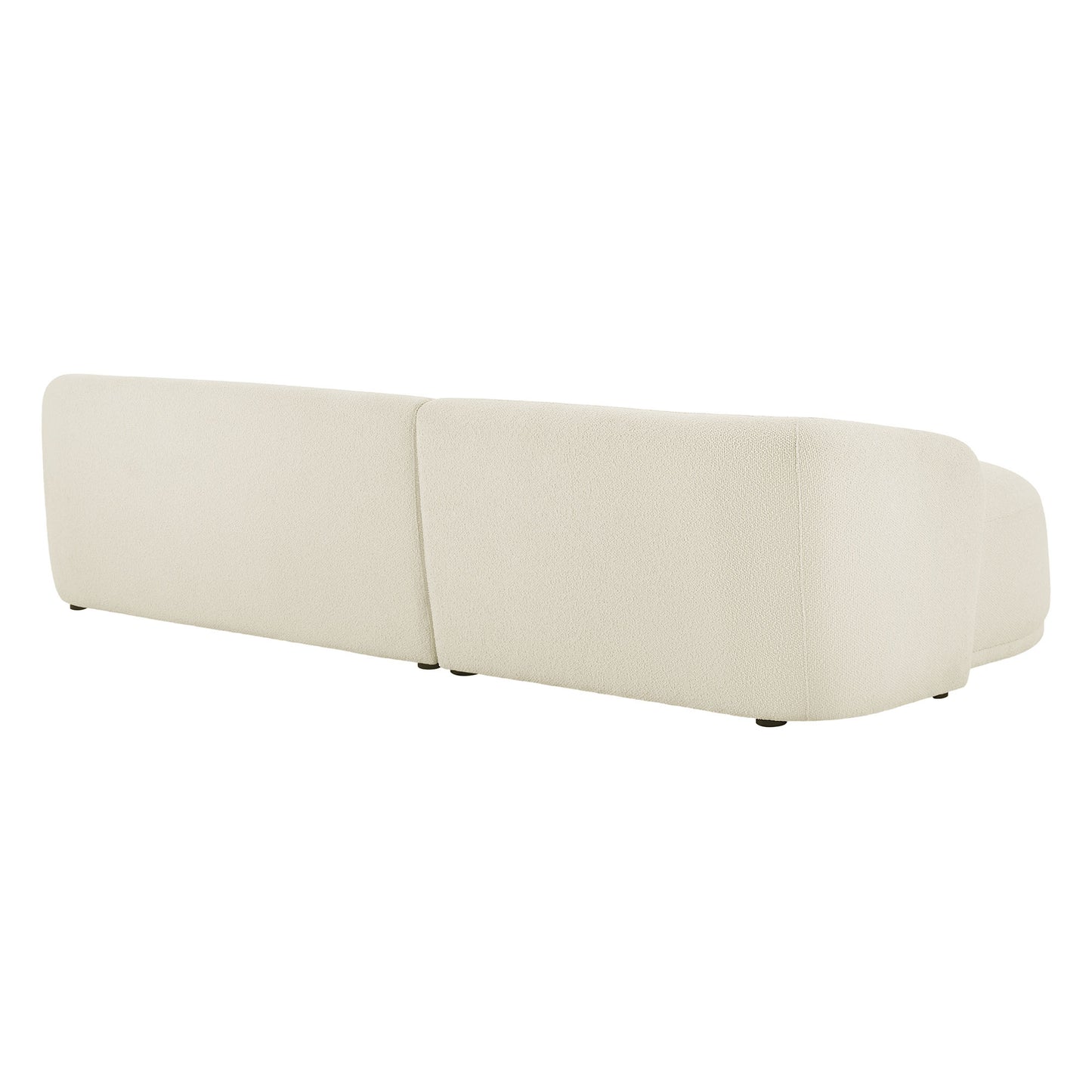 Monica 2 Piece Left Facing Boucle Fabric Modular Sofa with Chaise by Modway