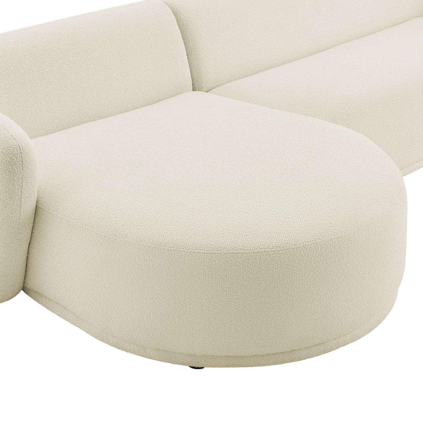 Monica 2 Piece Left Facing Boucle Fabric Modular Sofa with Chaise by Modway