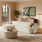 Monica 2 Piece Left Facing Boucle Fabric Modular Sofa with Chaise by Modway