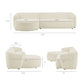 Monica 2 Piece Left Facing Boucle Fabric Modular Sofa with Chaise by Modway