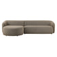 Monica 2 Piece Left Facing Boucle Fabric Modular Sofa with Chaise by Modway