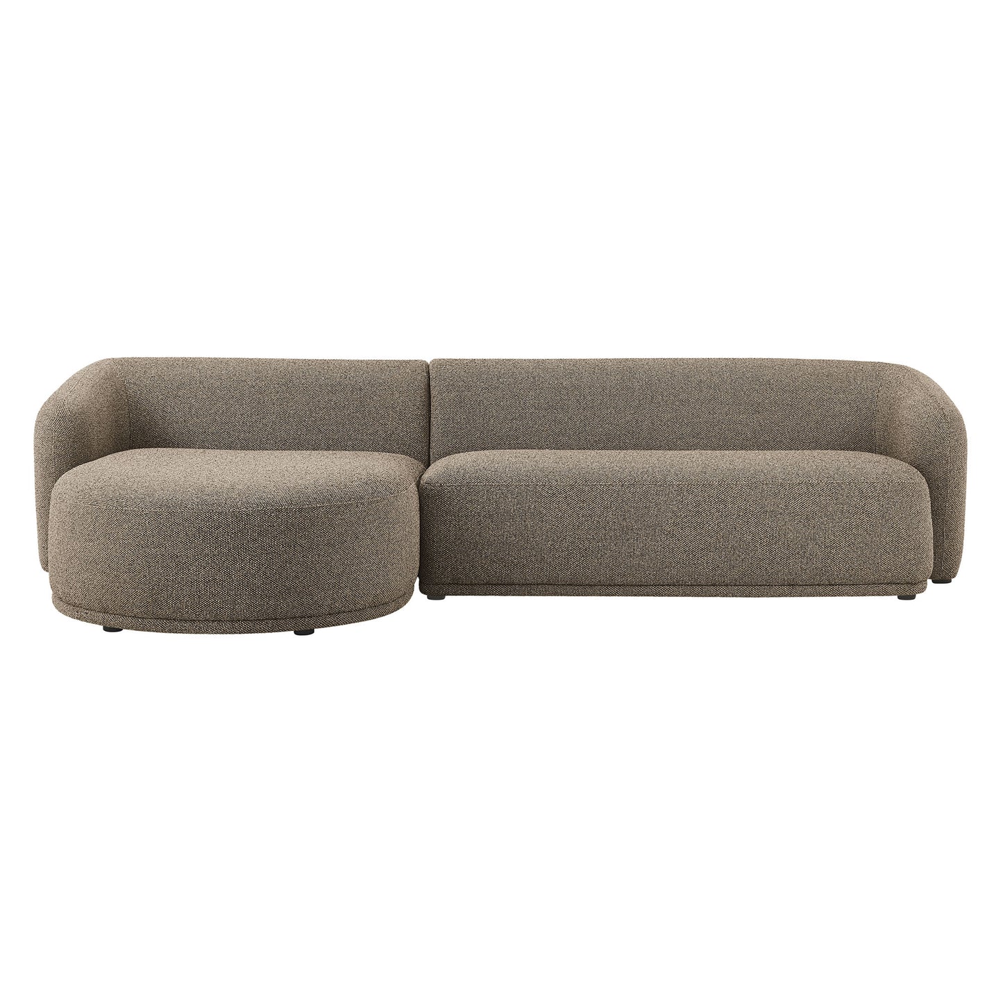 Monica 2 Piece Left Facing Boucle Fabric Modular Sofa with Chaise by Modway