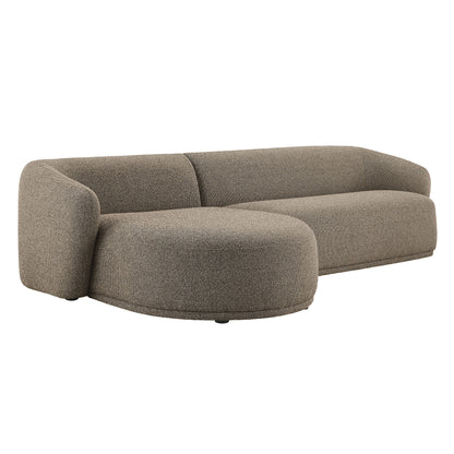 Monica 2 Piece Left Facing Boucle Fabric Modular Sofa with Chaise by Modway