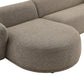 Monica 2 Piece Left Facing Boucle Fabric Modular Sofa with Chaise by Modway