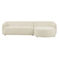 Monica 2 Piece Left Facing Boucle Fabric Modular Sofa with Chaise by Modway