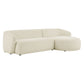 Monica 2 Piece Right Facing Boucle Fabric Modular Sofa with Chaise by Modway