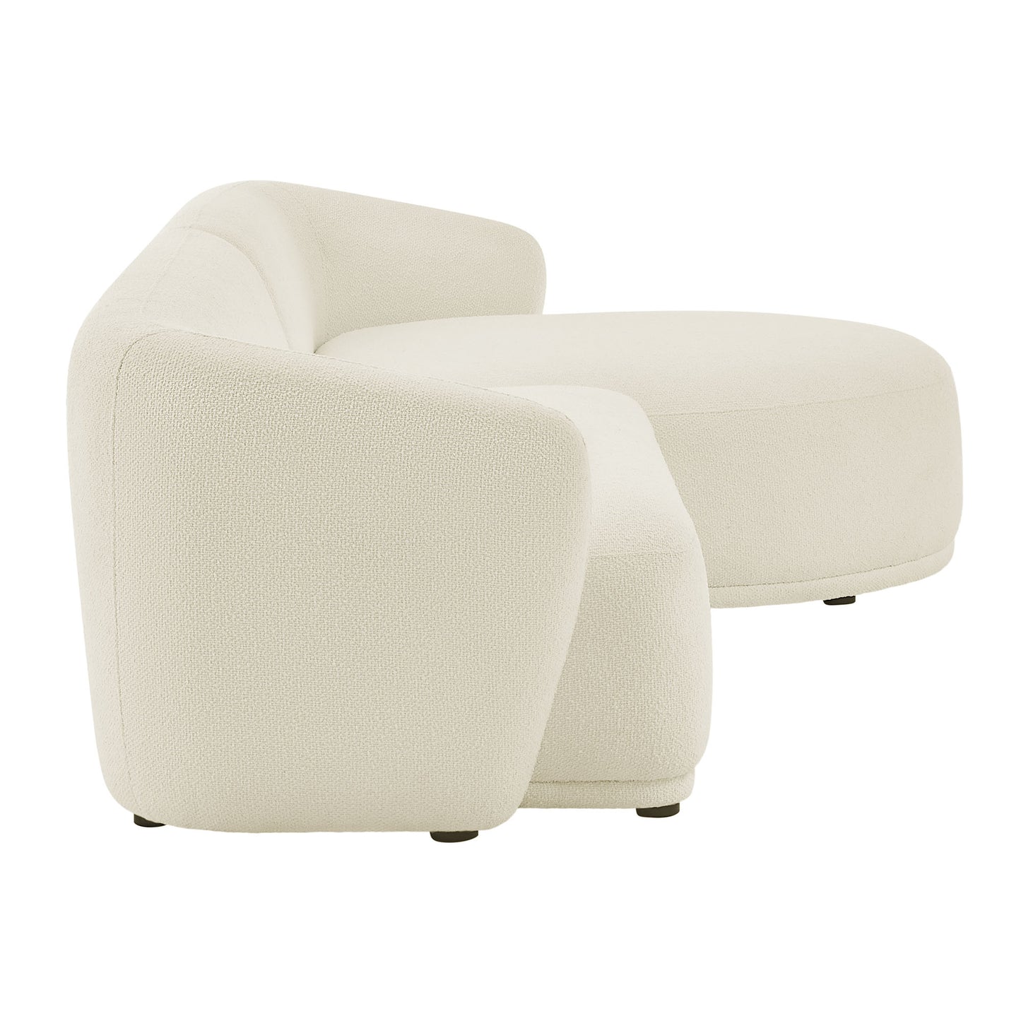 Monica 2 Piece Right Facing Boucle Fabric Modular Sofa with Chaise by Modway