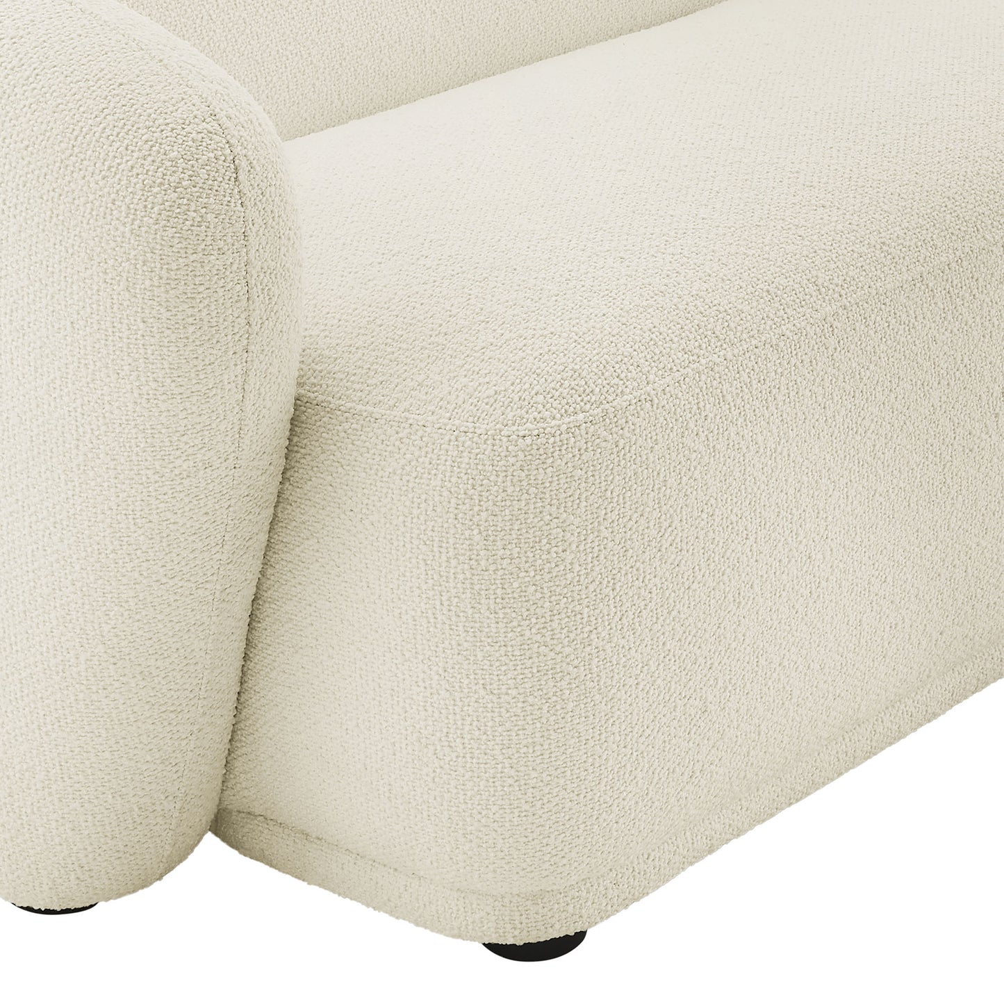 Monica 2 Piece Right Facing Boucle Fabric Modular Sofa with Chaise by Modway