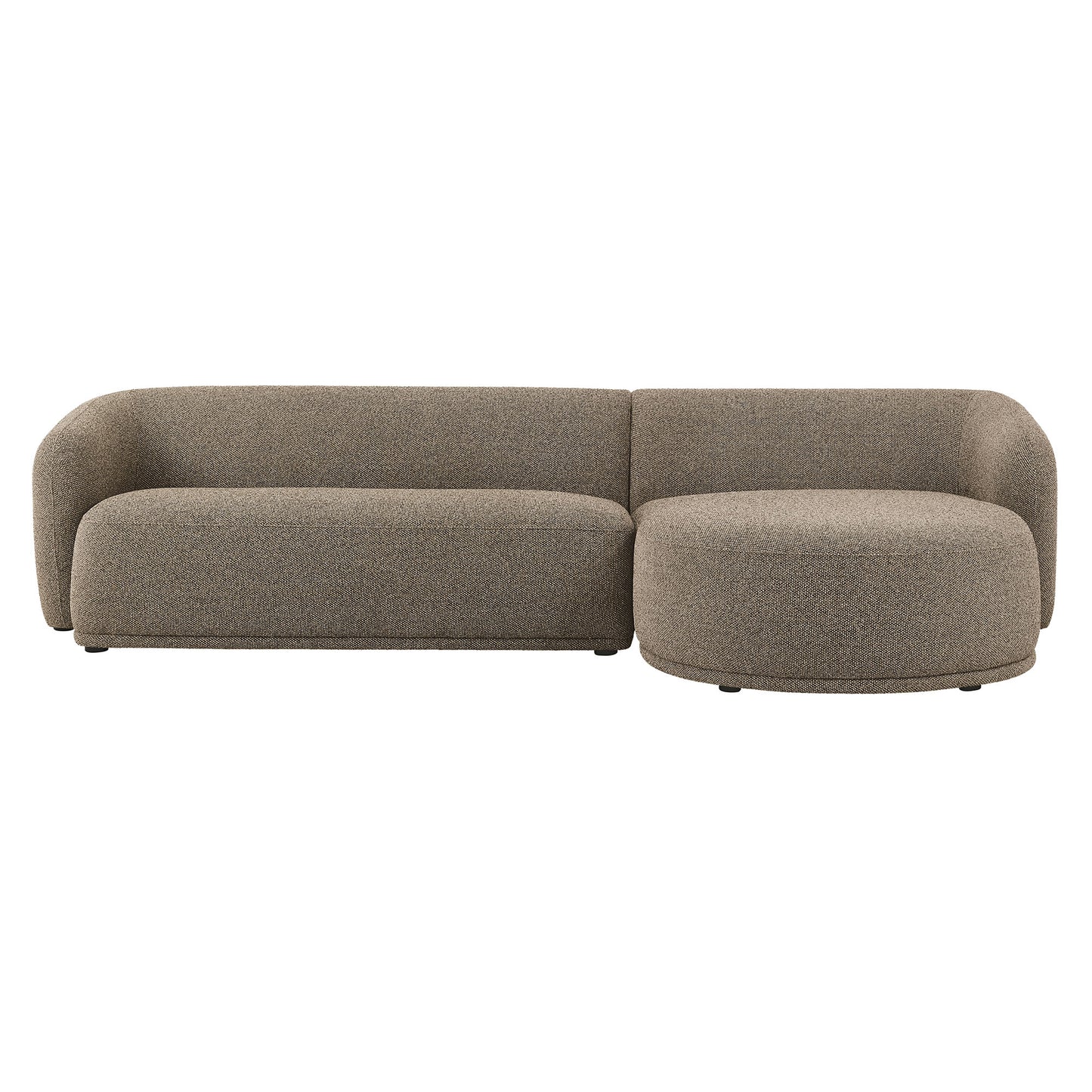 Monica 2 Piece Right Facing Boucle Fabric Modular Sofa with Chaise by Modway