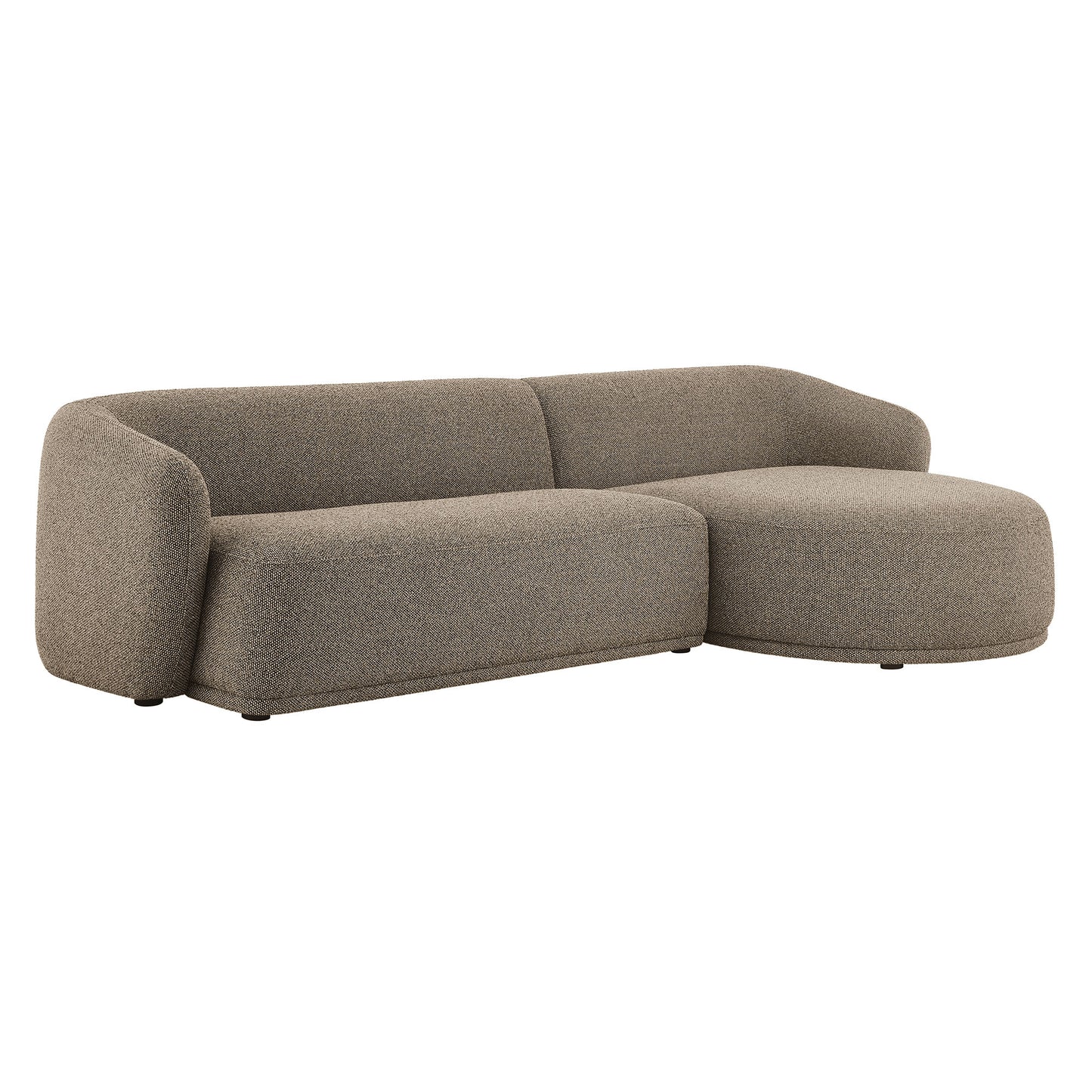 Monica 2 Piece Right Facing Boucle Fabric Modular Sofa with Chaise by Modway