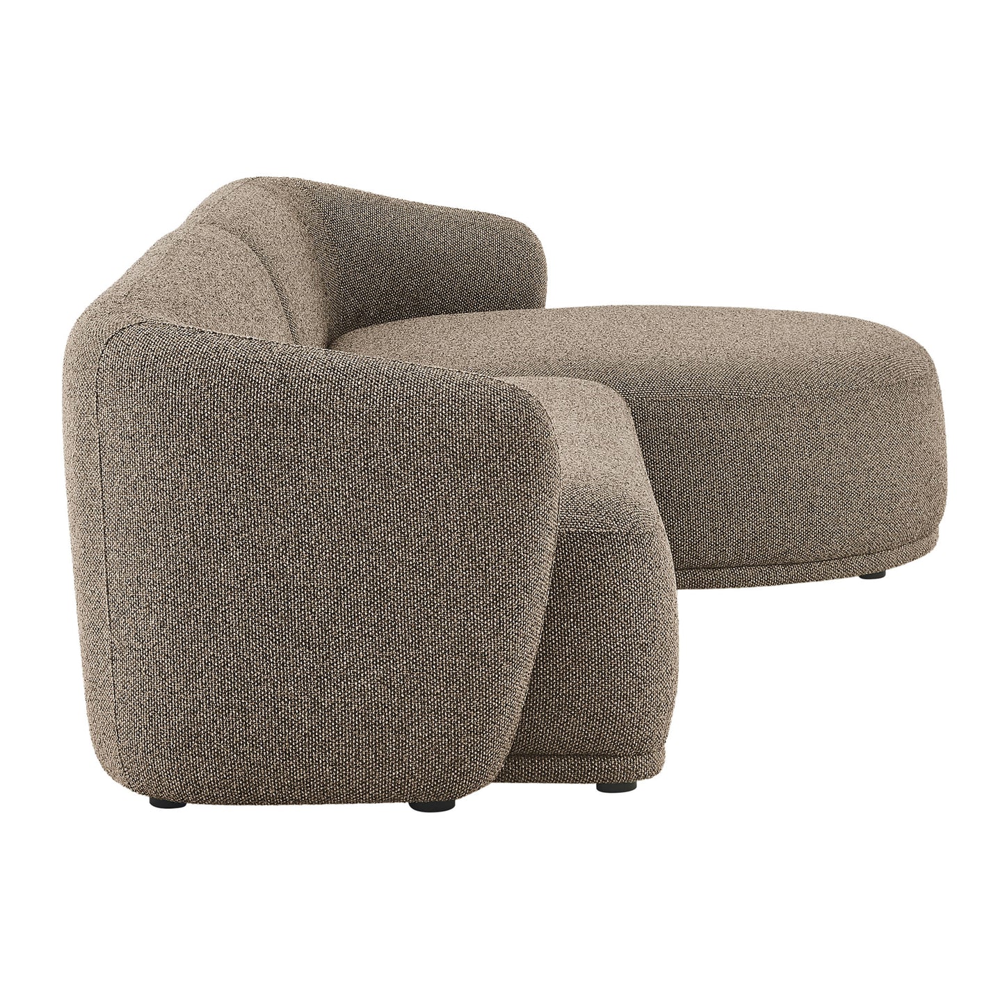 Monica 2 Piece Right Facing Boucle Fabric Modular Sofa with Chaise by Modway