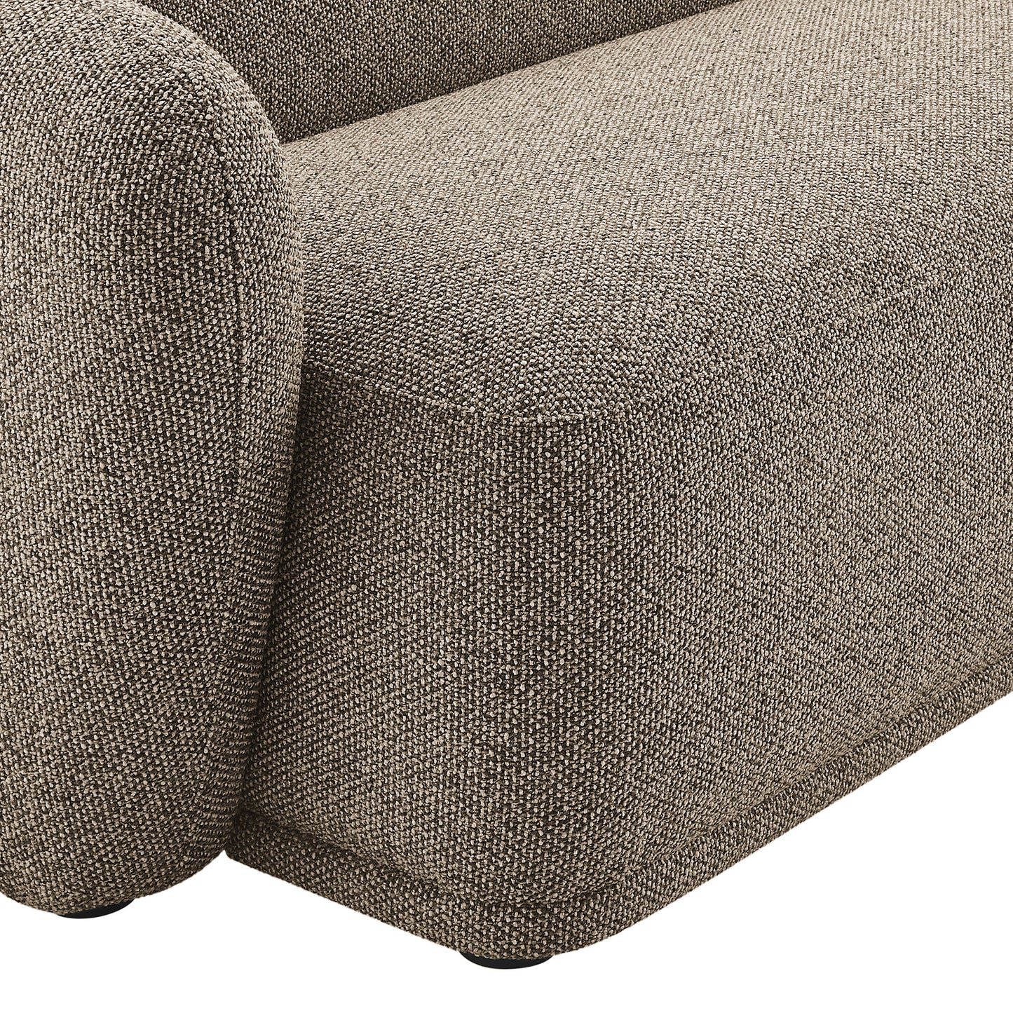 Monica 2 Piece Right Facing Boucle Fabric Modular Sofa with Chaise by Modway