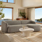 Monica 2 Piece Right Facing Boucle Fabric Modular Sofa with Chaise by Modway