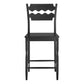 Jax Oak Wood Counter Stool With Wavy Razor Back by Modway
