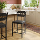 Jax Oak Wood Counter Stool With Wavy Razor Back by Modway