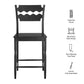 Jax Oak Wood Counter Stool With Wavy Razor Back by Modway