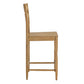 Jax Oak Wood Counter Stool With Wavy Razor Back by Modway