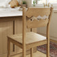 Jax Oak Wood Counter Stool With Wavy Razor Back by Modway