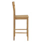 Jax Oak Wood Bar Stool With Wavy Razor Back by Modway