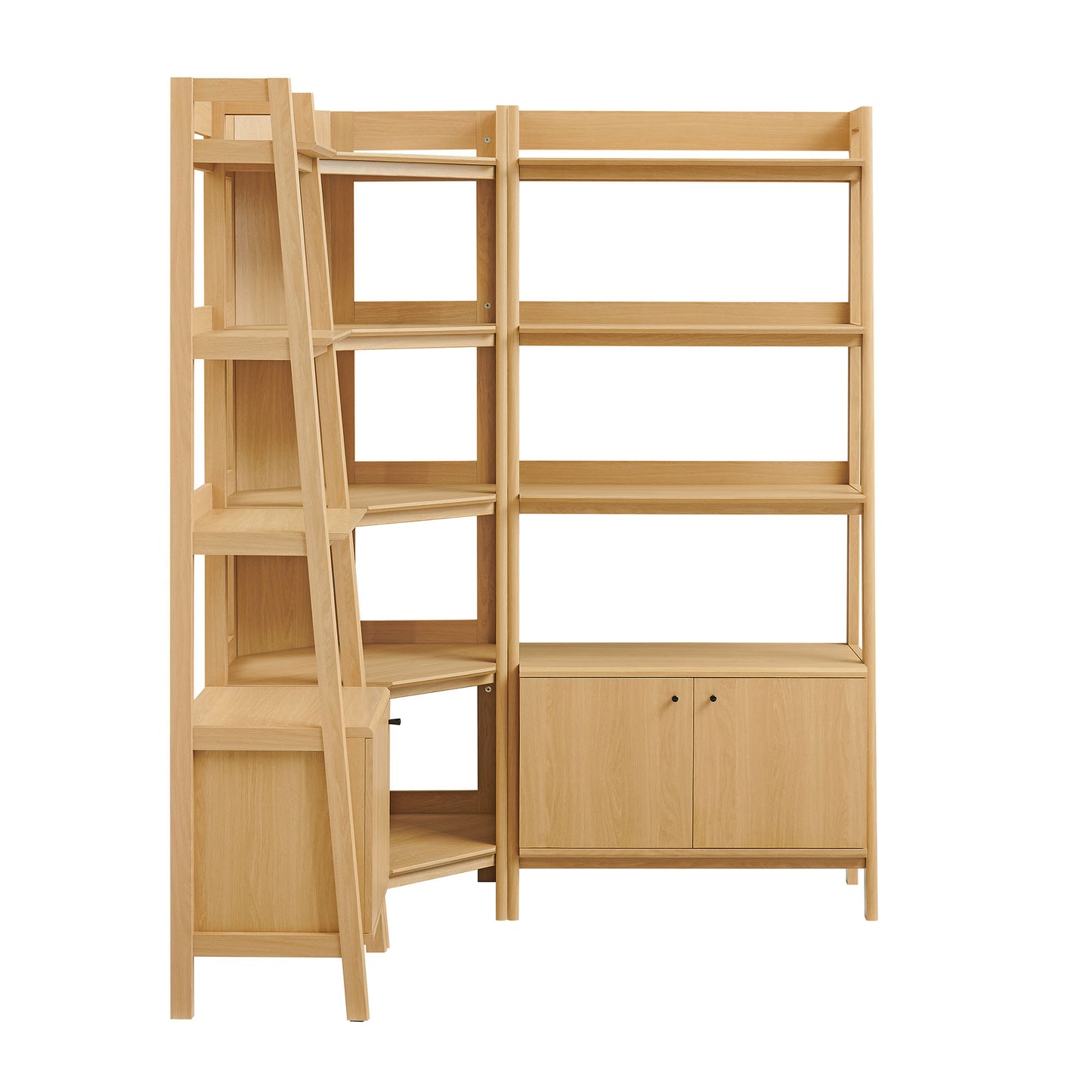 Bixby 3 Piece Corner Bookshelf Set With Wide and Narrow Bookshelves by Modway