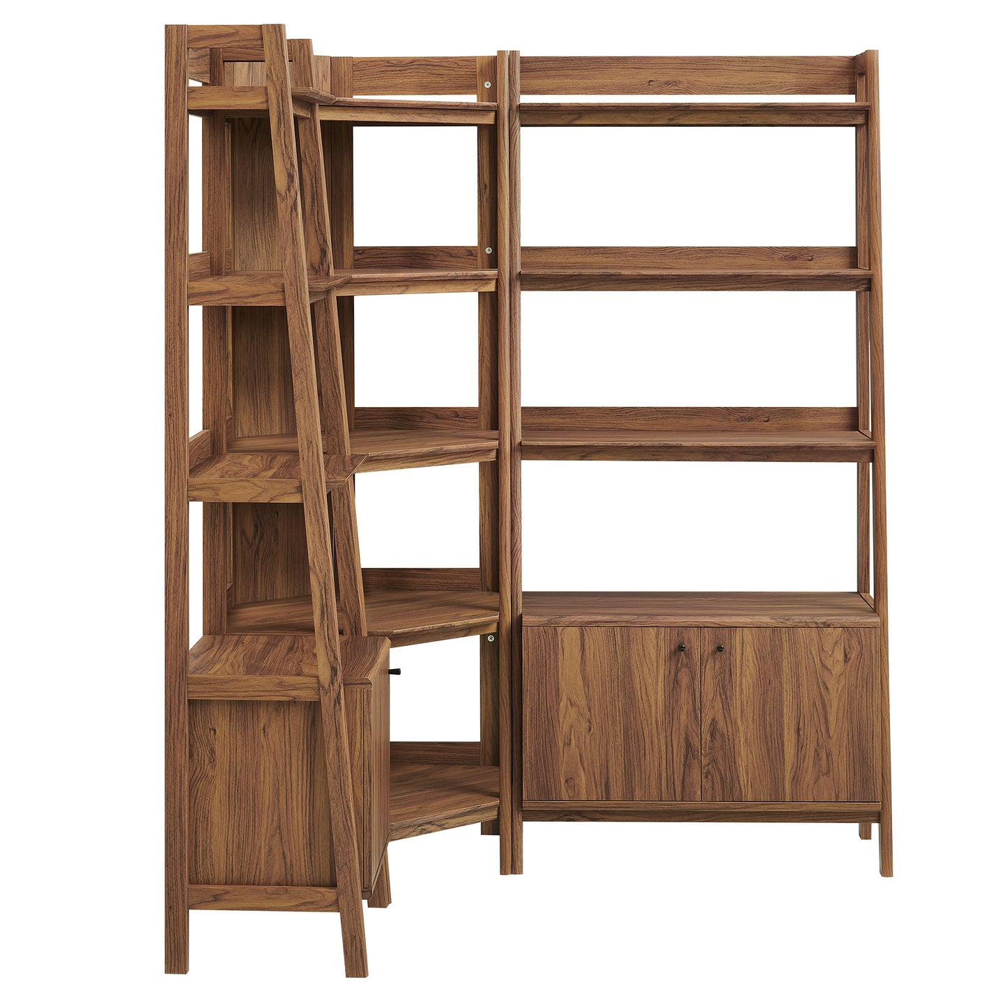 Bixby 3 Piece Corner Bookshelf Set With Wide and Narrow Bookshelves by Modway