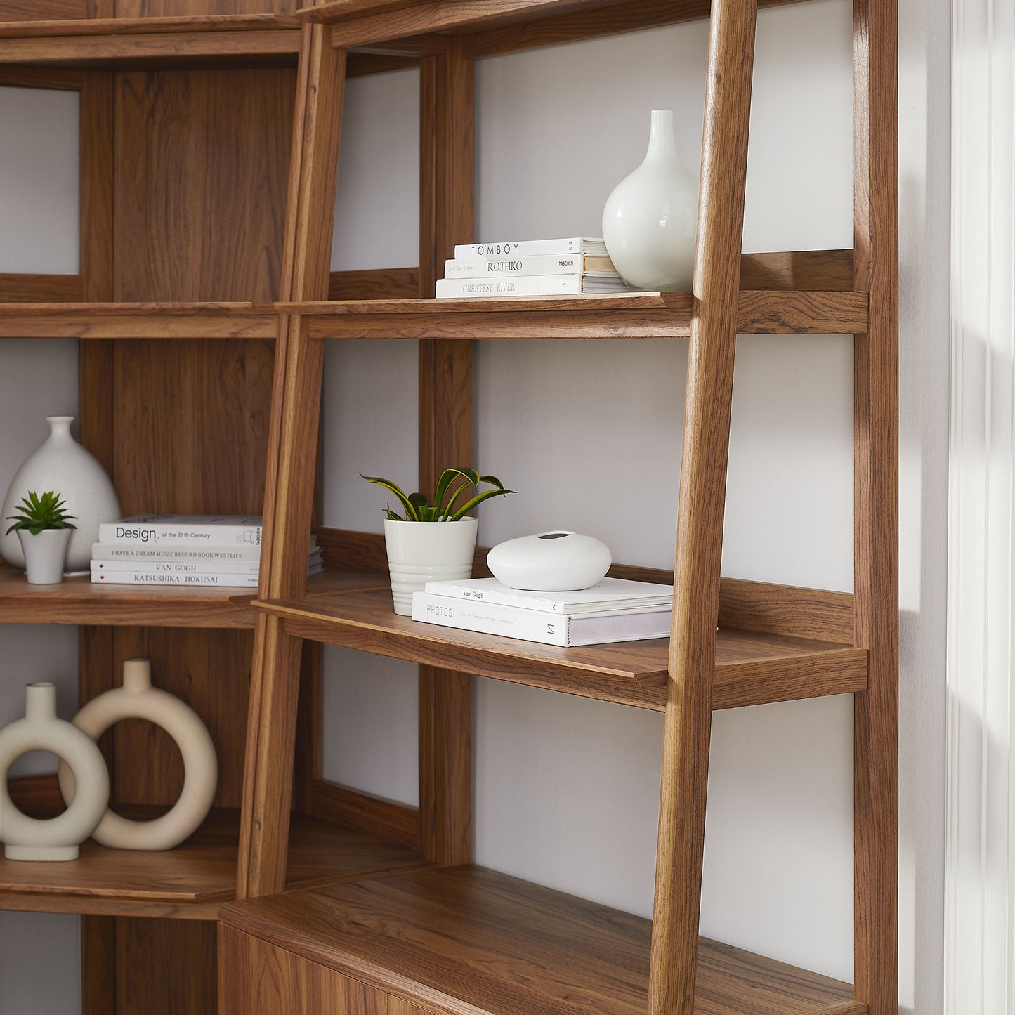 Bixby 3 Piece Corner Bookshelf Set With Wide and Narrow Bookshelves by Modway
