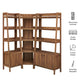 Bixby 3 Piece Corner Bookshelf Set With Wide and Narrow Bookshelves by Modway