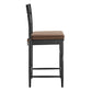 Jax Oak Wood Counter Stool With Wavy Razor Back and Cushion by Modway