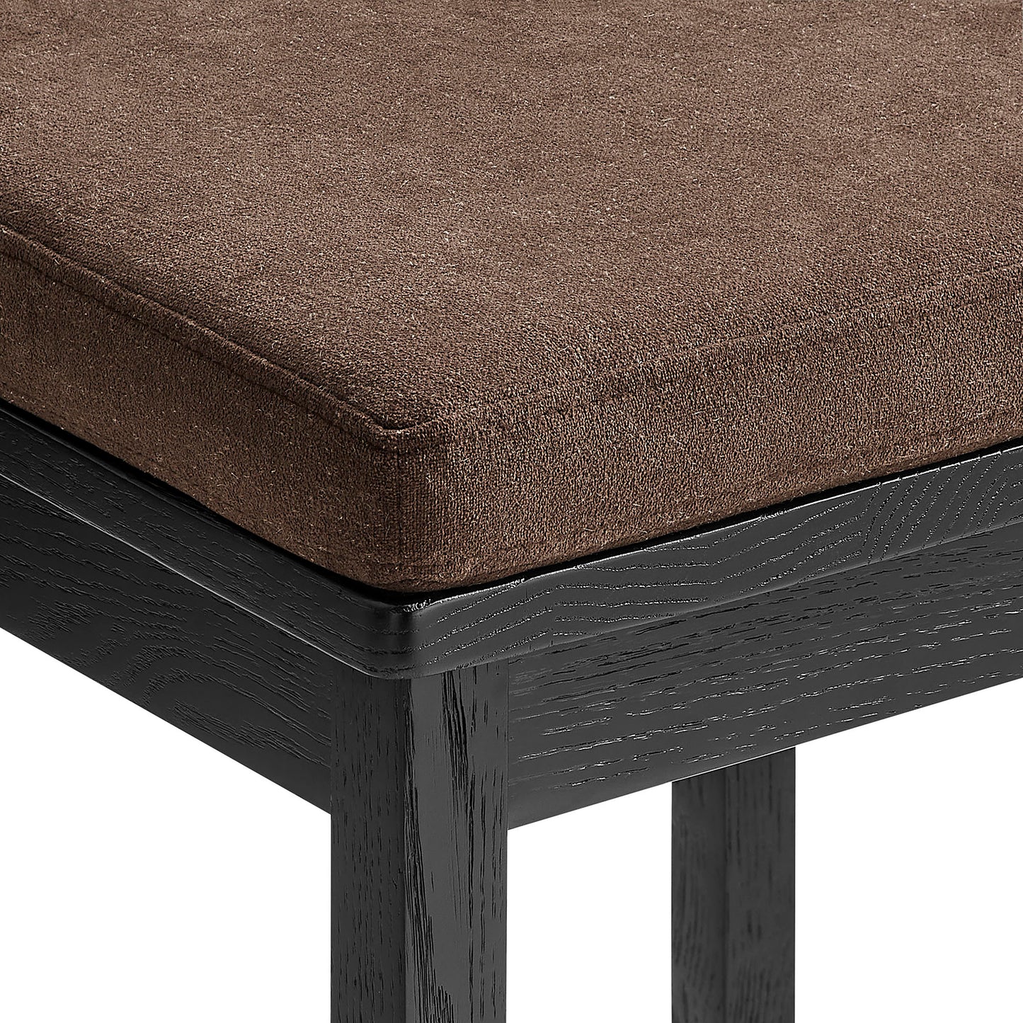 Jax Oak Wood Counter Stool With Wavy Razor Back and Cushion by Modway