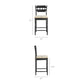 Jax Oak Wood Counter Stool With Wavy Razor Back and Cushion by Modway
