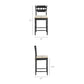 Jax Oak Wood Counter Stool With Wavy Razor Back and Cushion by Modway