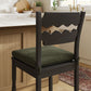 Jax Oak Wood Counter Stool With Wavy Razor Back and Cushion by Modway